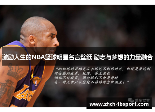 激励人生的NBA篮球明星名言壁纸 励志与梦想的力量融合